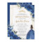 Quinceañera Royal Blue Floral Princess 15 Birthday