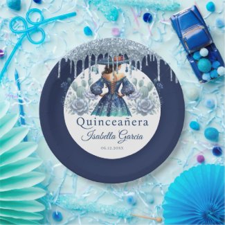 Quinceañera Royal Blue Mexican Style