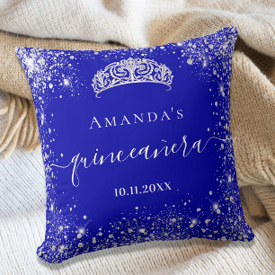royal blue and gold pillows