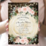 Quinceañera Rustic Blush Floral Enchanted Forest Invitation