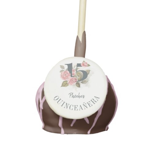 Quinceanera Rustic Floral 15th Birthday Cake Pops