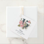Quinceanera Rustic Floral 15th Birthday Favor Tags<br><div class="desc">Cute modern yet elegant Quinceañera Mis Quince Anos birthday party supplies. Featuring a rustic floral olive green and pink colors design and template that can be easily edited and the text replaced with your own details by clicking the "Personalize" button. For further customization, please click the "Customize Further" link and...</div>