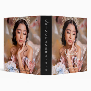 Quinceanera script photo 15th Birthday  3 Ring Binder