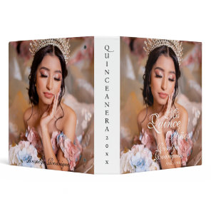 Quinceanera script photo 15th Birthday  3 Ring Binder