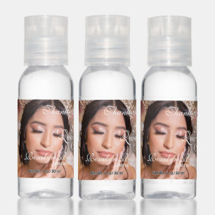 Quinceanera script photo 15th Birthday Hand Sanitizer