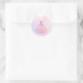 Quinceañera , Sparkle Gown, Cotton Candy Classic Round Sticker (Bag)