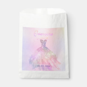 Quinceañera , Sparkle Gown, Cotton Candy Favor Bag
