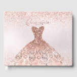 Quinceañera, Sparkle Gown, Rose Gold Guest Book
