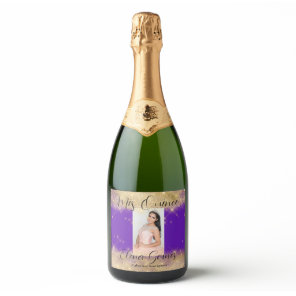 Quinceañera Sparkling Wine Favor Label Personalize
