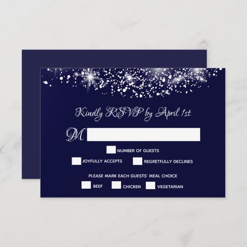 Quinceaera Starry Night Sky RSVP Card