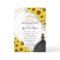Quinceañera Sunflower Floral Gold Black Dress