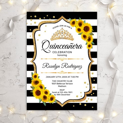 Quinceanera _ Sunflowers Invitation