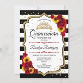 Quinceanera - Sunflowers Roses Invitation (Front)