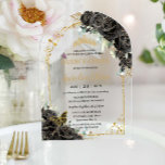 Quinceañera Sweet 16 Black Roses Floral Gold Arch Acrylic Invitations<br><div class="desc">Add a touch of elegance to your special occasion with our luxurious black roses floral arch acrylic invitations, featuring a gold princess crown, a delicate butterfly, a gold arch frame, and refined gold accents. Ideal for quinceañeras, Sweet 16s, 18th birthdays, debutante balls, and other milestone celebrations, these invitations set the...</div>