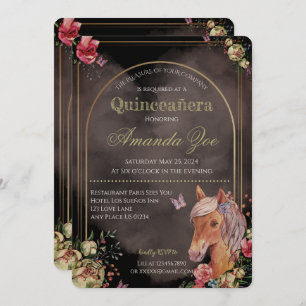 Quinceañera/Sweet 16 Horse design invitation