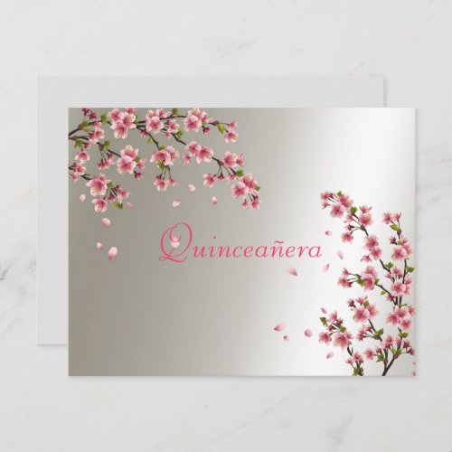 Quinceanera Sweet Sixteen Invitation Sakura