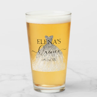 Quinceañera Tall Glass Party Favor Personalized 