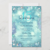 Quinceanera Teal Blue Ocean Sky Birthday Party Invitation (Front)