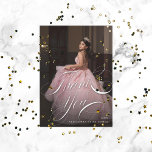 Quinceanera Thank You Photo Card<br><div class="desc">Full bleed photo thank you</div>