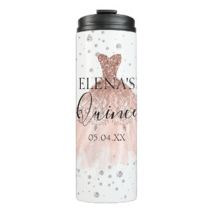 Quinceañera Thermal Tumbler Favor Personalized