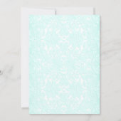 Quinceanera - Turquoise Silver  Invitation (Back)