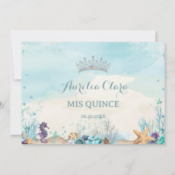 Quinceañera Under the Sea Beach Shells Photo Invitation | Zazzle