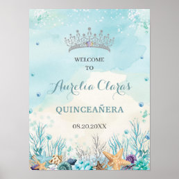 Quincea&#241;era Under the Sea Beach Welcome  Poster