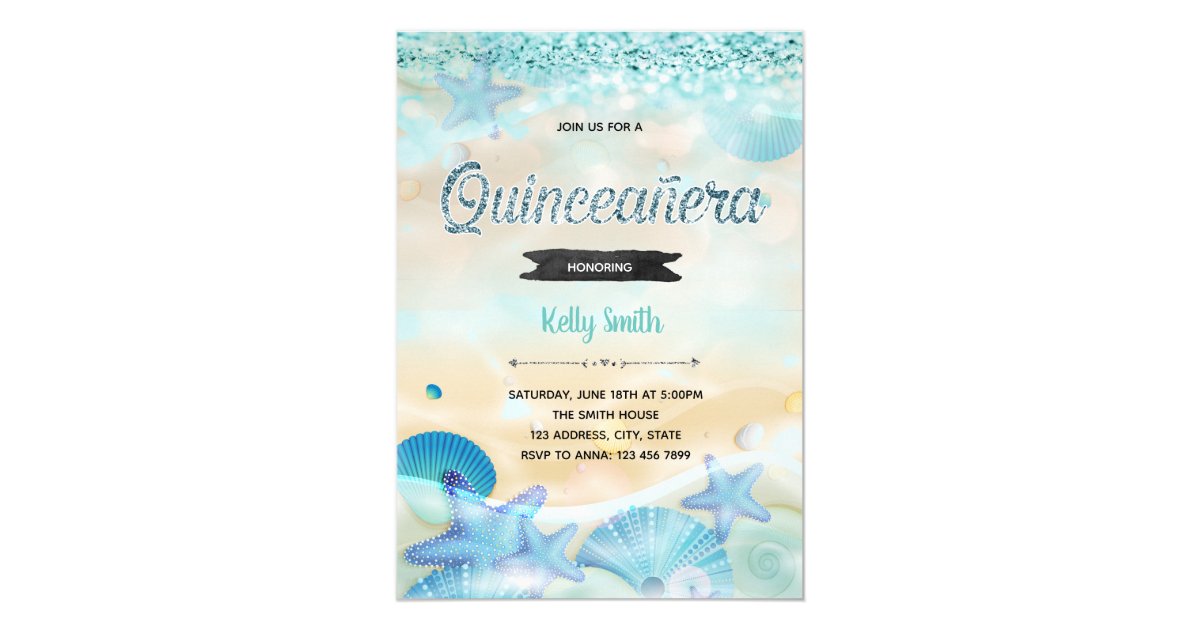 Quinceanera under the sea invitation | Zazzle.com