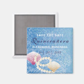 Quinceanera under the sea Save the date shells Magnet | Zazzle