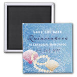 Quinceanera Under The Sea Save The Date Shells Magnet at Zazzle