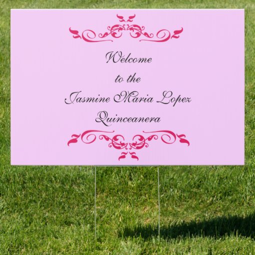Quinceanera Custom Lawn Sign Zazzle