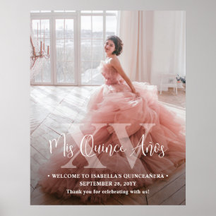 Quinceañera Welcome Mis XV Photo 15th Birthday Poster