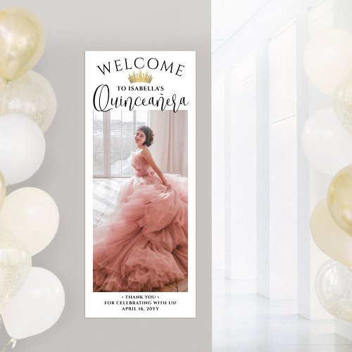 Quinceañera Welcome Modern Script Large Photo