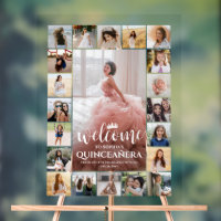 Quinceañera Welcome Photo Collage 15th Birthday