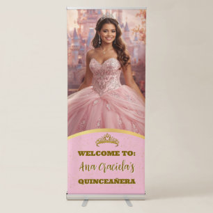 Quinceanera Welcome Photo Template Retractable Banner