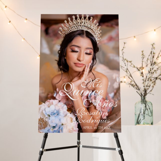  Quinceanera Welcome script photo  15th Birthday Foam Board (In Situ (Stand))