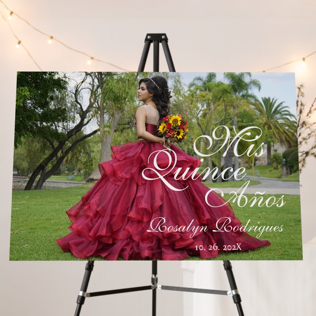  Quinceanera Welcome script photo  15th Birthday Foam Board (In Situ (Stand))
