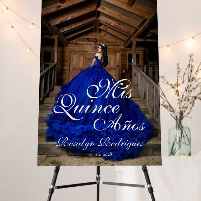  Quinceanera Welcome script photo  15th Birthday Foam Board (In Situ (Stand))