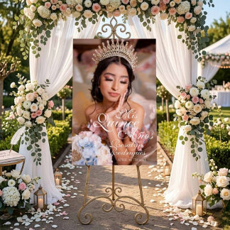 Quinceanera Welcome script photo 15th Birthday Foam Board