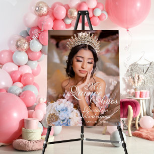 Quinceanera Welcome script photo  15th Birthday Foam Board
