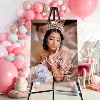  Quinceanera Welcome script photo  15th Birthday Foam Board