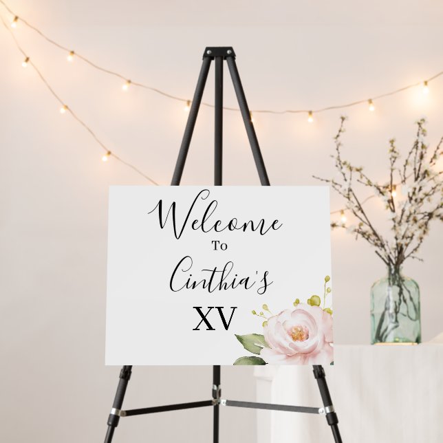 Quinceanera Welcome Sign (In Situ (Stand))