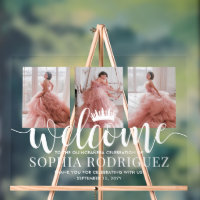 Quinceañera Welcome & Thank You 3 Photo Collage