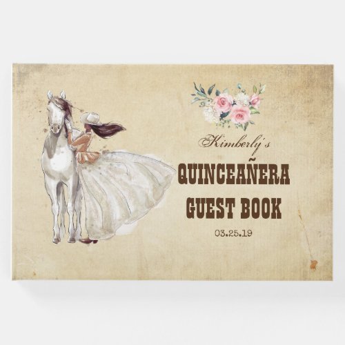 Quinceanera Western Country Guest Book