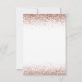 Quinceanera White Rose Gold Blush Pink Invitation (Back)
