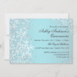 Quinceanera Winter Wonderland Sparkle Snowflakes Invitation at Zazzle