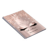 Quinceañeras 16th  Lashes Pink Spark Lotus Notebook (Right Side)