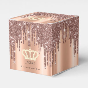 Quinceañeras Sweet 16th Bridal Rose Nikki Royal Favor Boxes