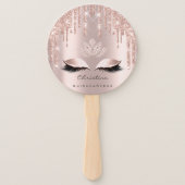 Quinceañeras Sweet 16th Bridal Shower Rose Sparkly Hand Fan (Front)