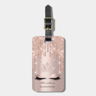 Quinceañeras Sweet 16th Bridal Sparkly Diamod Drip Luggage Tag
